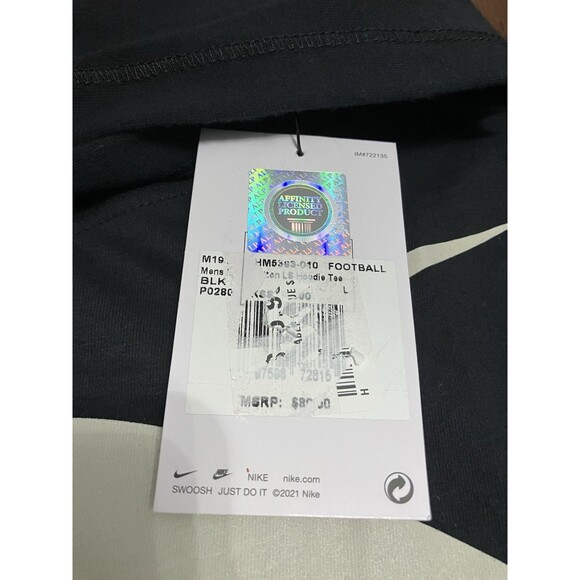 Kansas State Nike Men’s Sz L 2025 Military Dri FIT Black Long Sleeve Hoodie NWT - Picture 3 of 5